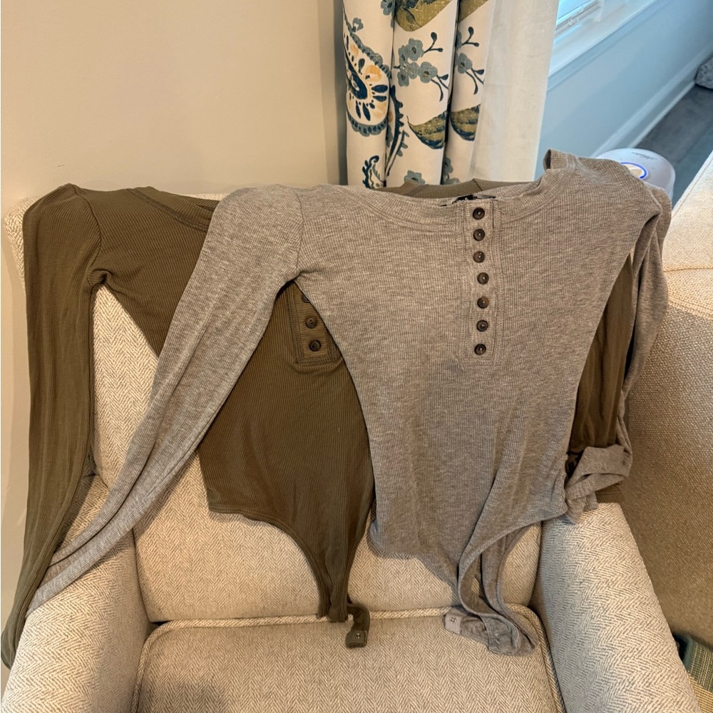 Two Lulu's Ribbed Knit body suits